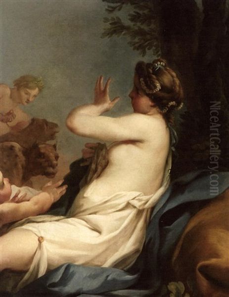 Ariane Decouverte Par Bacchus Oil Painting by Jean Baptiste Marie Pierre