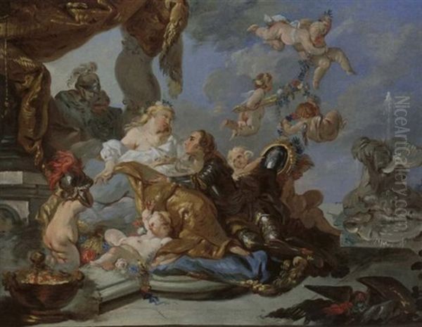 Rinaldo Und Armida Oil Painting by Jean Baptiste Marie Pierre