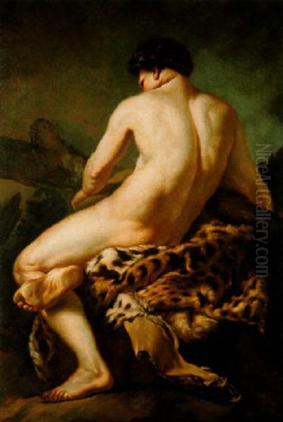 Le Repos De Bacchus Oil Painting by Jean Baptiste Marie Pierre