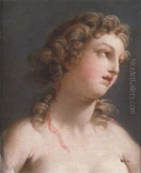 A Woman, Head And Shoulders Oil Painting by Jean Baptiste Marie Pierre