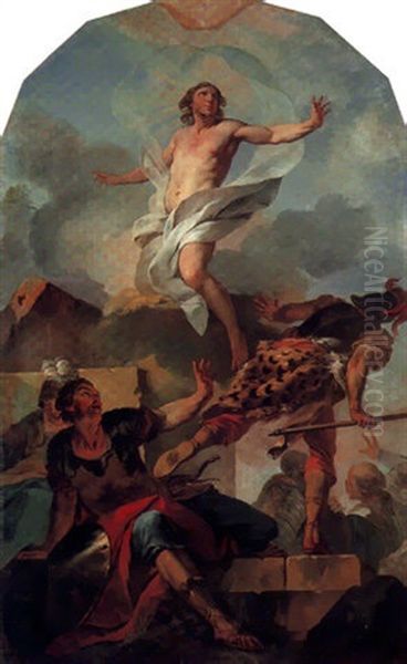 Le Christ Sortant Du Tombeau Oil Painting by Jean Baptiste Marie Pierre