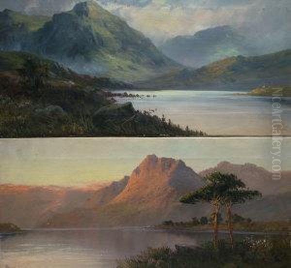 Highland Loch Scenes Oil Painting by Abraham Boel