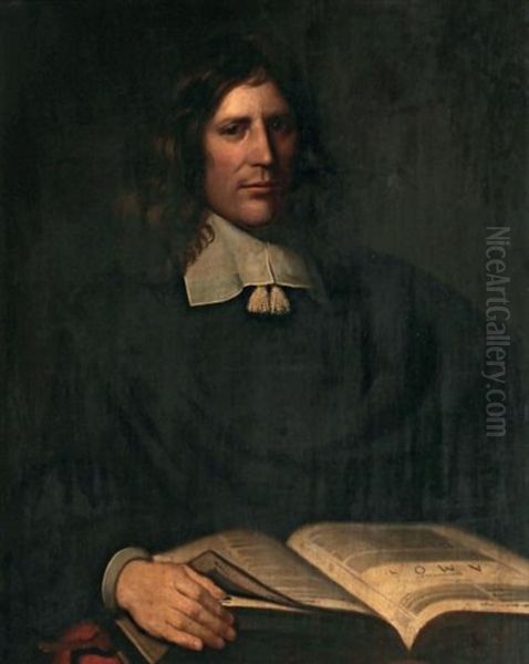 Portrait D'homme Lisant Le Livre D'amos Oil Painting by Christoffel Pierson