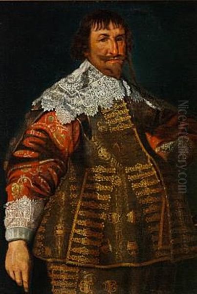 King Christian Iv Oil Painting by Remmert Pierttersz