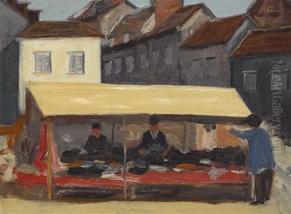 Marktstand Oil Painting by Fernand Piet