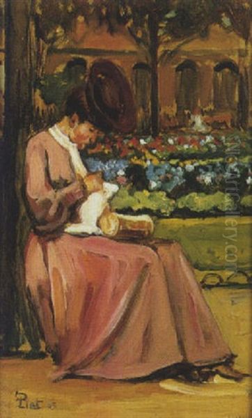 Femme Au Jardin Oil Painting by Fernand Piet