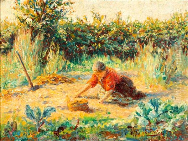 In De Moestuin Oil Painting by Evert Pieters