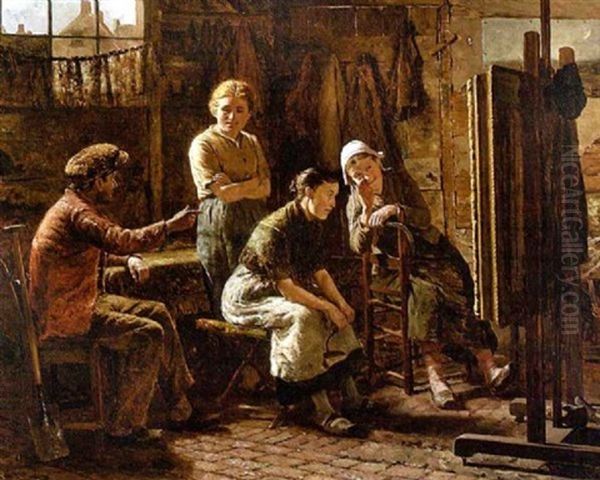 Besuch Im Atelier Oil Painting by Evert Pieters