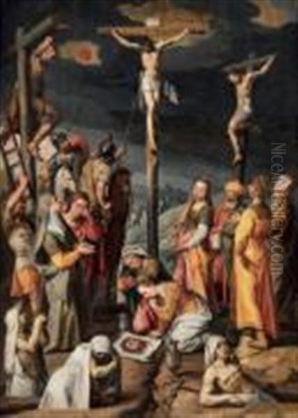 La Crucifixion Oil Painting by Pieter Pietersz