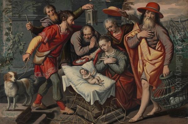 The Adoration Of The Shepherds Oil Painting by Pieter Pietersz