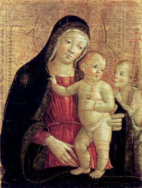 Madonna Col Bambino E San Giovannino Oil Painting by  Pietro di Domenico