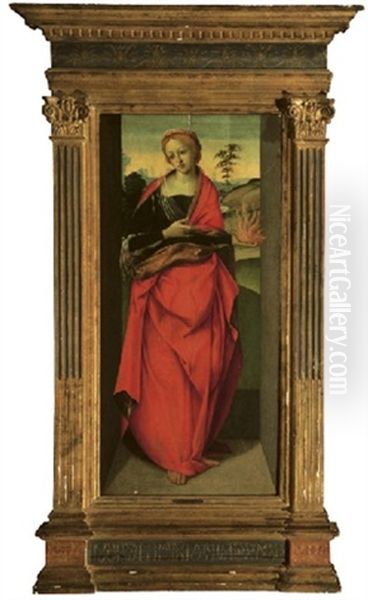 An Allegorical Figure Of Faith Oil Painting by Michelangelo di Pietro Membrini