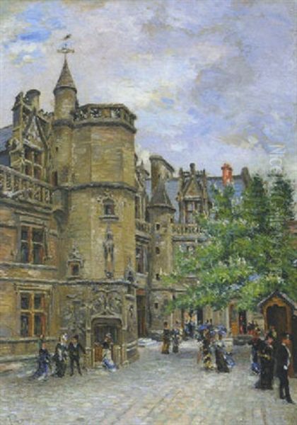 Hotel De Cluny Oil Painting by Ludovic Piette