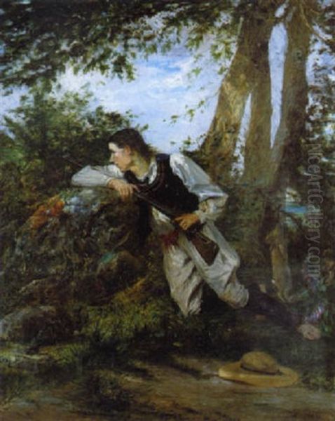 Le Chouan Ou Le Chasseur A L'affut Oil Painting by Ludovic Piette