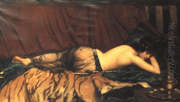 The Sleeping Model Oil Painting by Harold H. Piffard