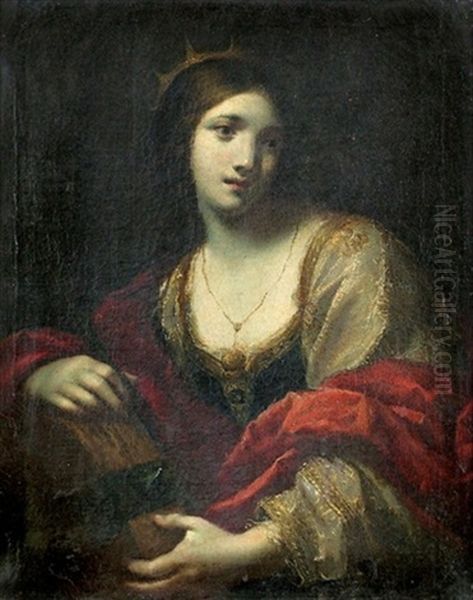 Heilige Katharina Von Alexandrien Oil Painting by Simone Pignone