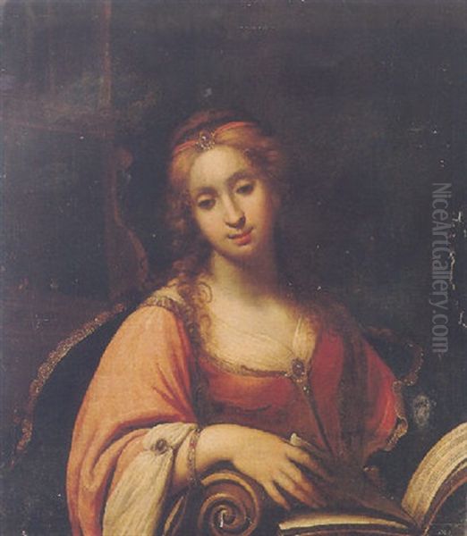 Saint Cecilia Oil Painting by Simone Pignone