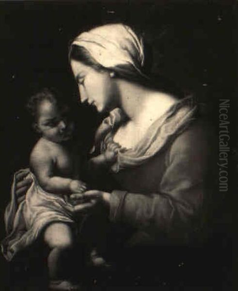 Madonna And Child Oil Painting by Simone Pignone