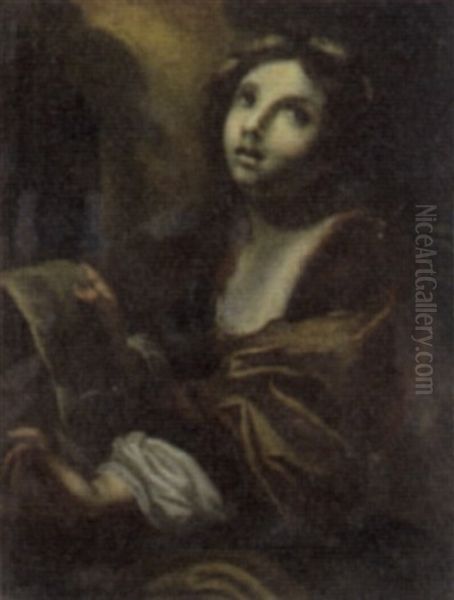 Portrait Of St. Cecilia Oil Painting by Simone Pignoni