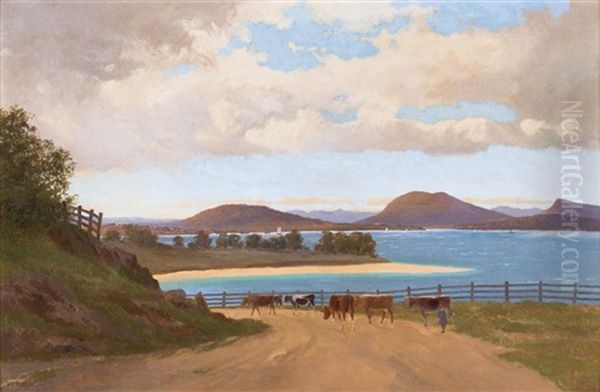 The Derwent River From Brown's River Road Oil Painting by William Charles Piguenit