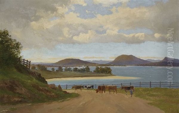 The Derwent From Brown's River Road Oil Painting by William Charles Piguenit