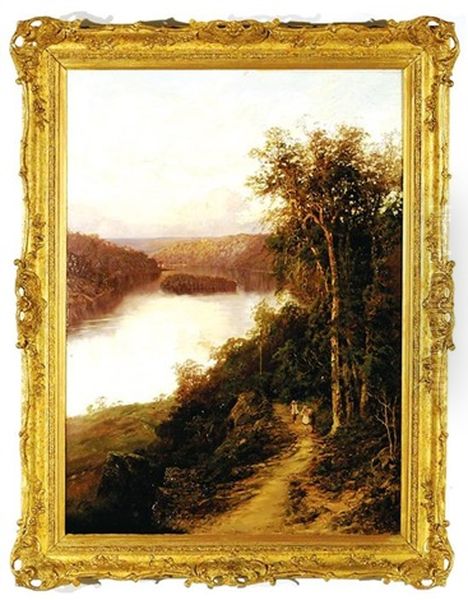 Lane Cove River From Cliffs Near Bridge (new South Wales) Oil Painting by William Charles Piguenit