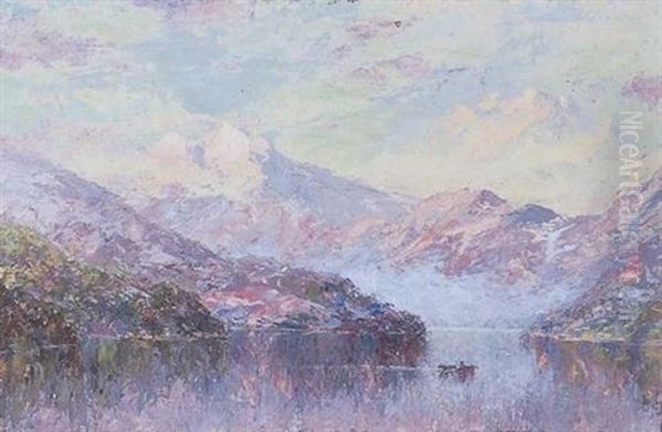 Lake St. Clair, Tasmania Oil Painting by William Charles Piguenit