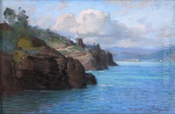 Ile Ste Marguerite Oil Painting by Rodolphe Piguet