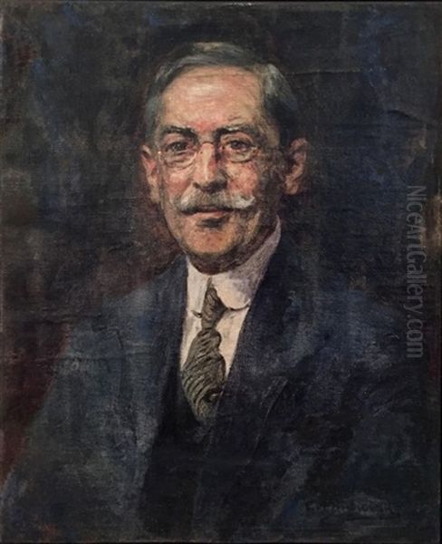 Portrait Of A Man Oil Painting by Leopold Pilichowski