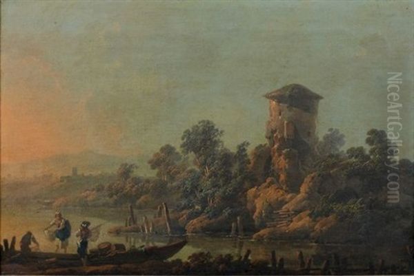 Paysage Oil Painting by Jean Baptiste Pillement