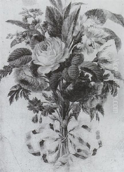 Roses Oil Painting by Jean Baptiste Pillement