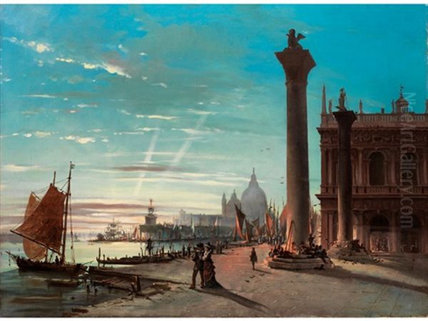 Ansicht Von Venedig Oil Painting by Ernest Pillon