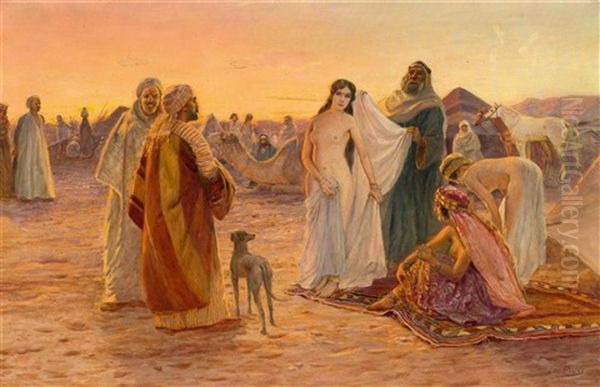 Beauty In The Desert Oil Painting by Otto Pilny