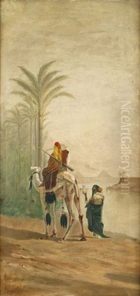 Guerrier Sur Son Chameau Oil Painting by Otto Pilny