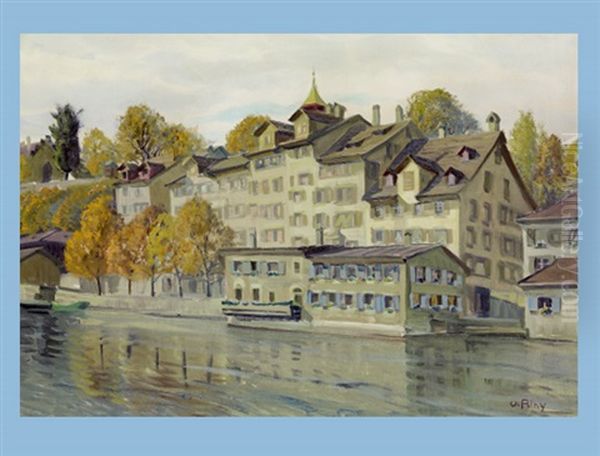 Schipfe, Zurich Oil Painting by Otto Pilny