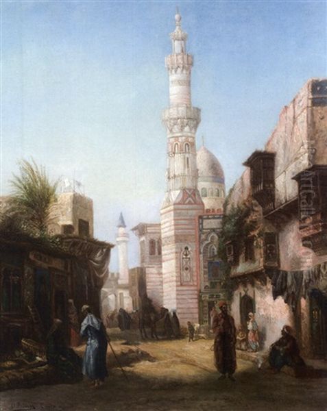 Mosquee Du Sultan Hassan, Le Caire Oil Painting by Otto Pilny