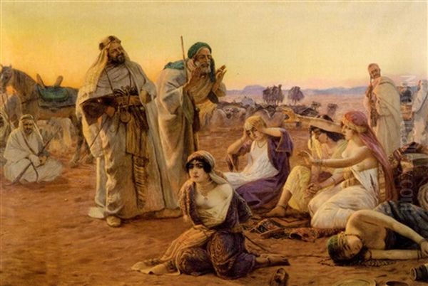 Orientalische Szene Oil Painting by Otto Pilny