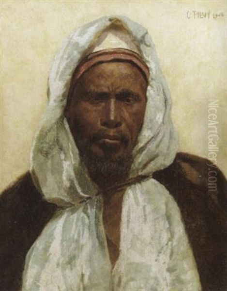 Brustbild Eines Arabers Oil Painting by Otto Pilny