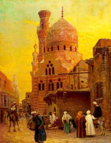 Le Caire Oil Painting by Otto Pilny