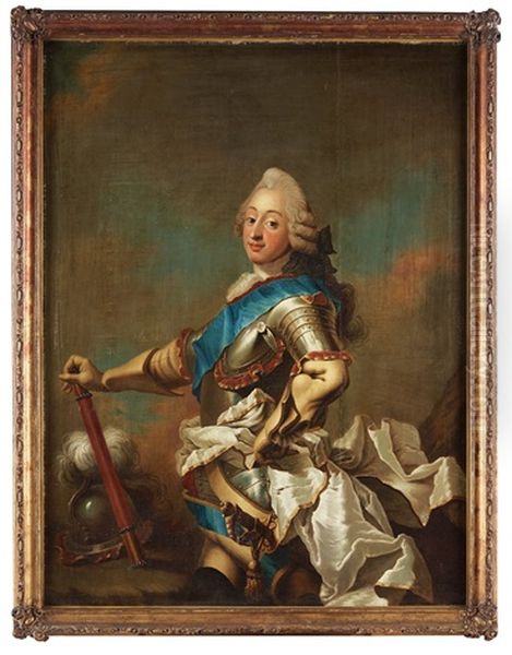 King Fredrik V (1723-1766) Oil Painting by Carl Gustav Pilo