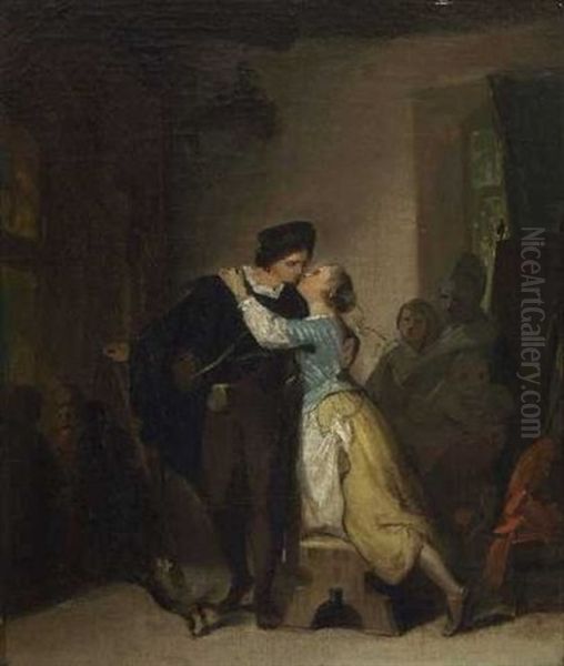 Der Abschied Oil Painting by Karl Theodor von Piloty