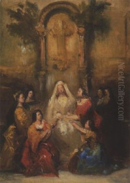 Vor Der Einkleidung Oil Painting by Karl Theodor von Piloty