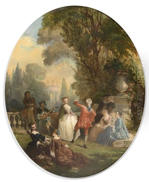 Dejeuner Champetre Et Le Menuet (pair) Oil Painting by Edouard Pils