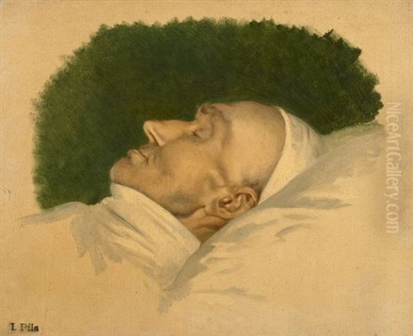 Portrait Du Marechal Oudinot Sur Son Lit De Mort Oil Painting by Isidore Alexandre Augustin Pils