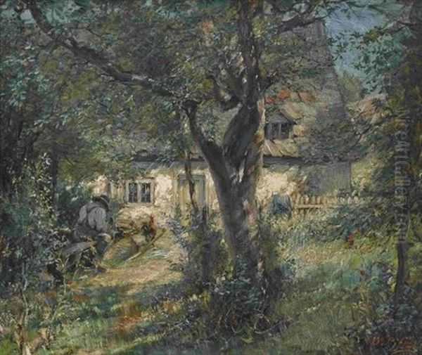 Im Garten Oil Painting by Otto Piltz