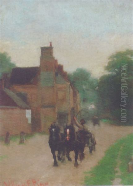 Leaving The Inn Oil Painting by William Edwin Pimm