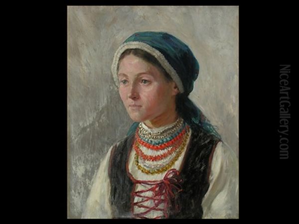 Ukrainerin Oil Painting by Nicolai K. Pimonenko