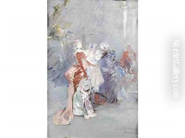 Scene De Bal Oil Painting by Emile Auguste Pinchart