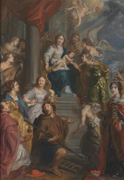 The Mystic Marriage Of Saint Catherine Oil Painting by Theodor Boeyermans