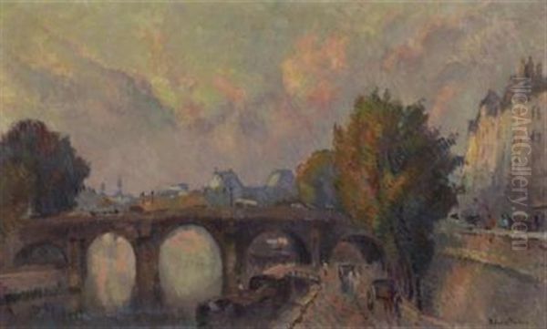 Le Pont Neuf Oil Painting by Robert Antoine Pinchon